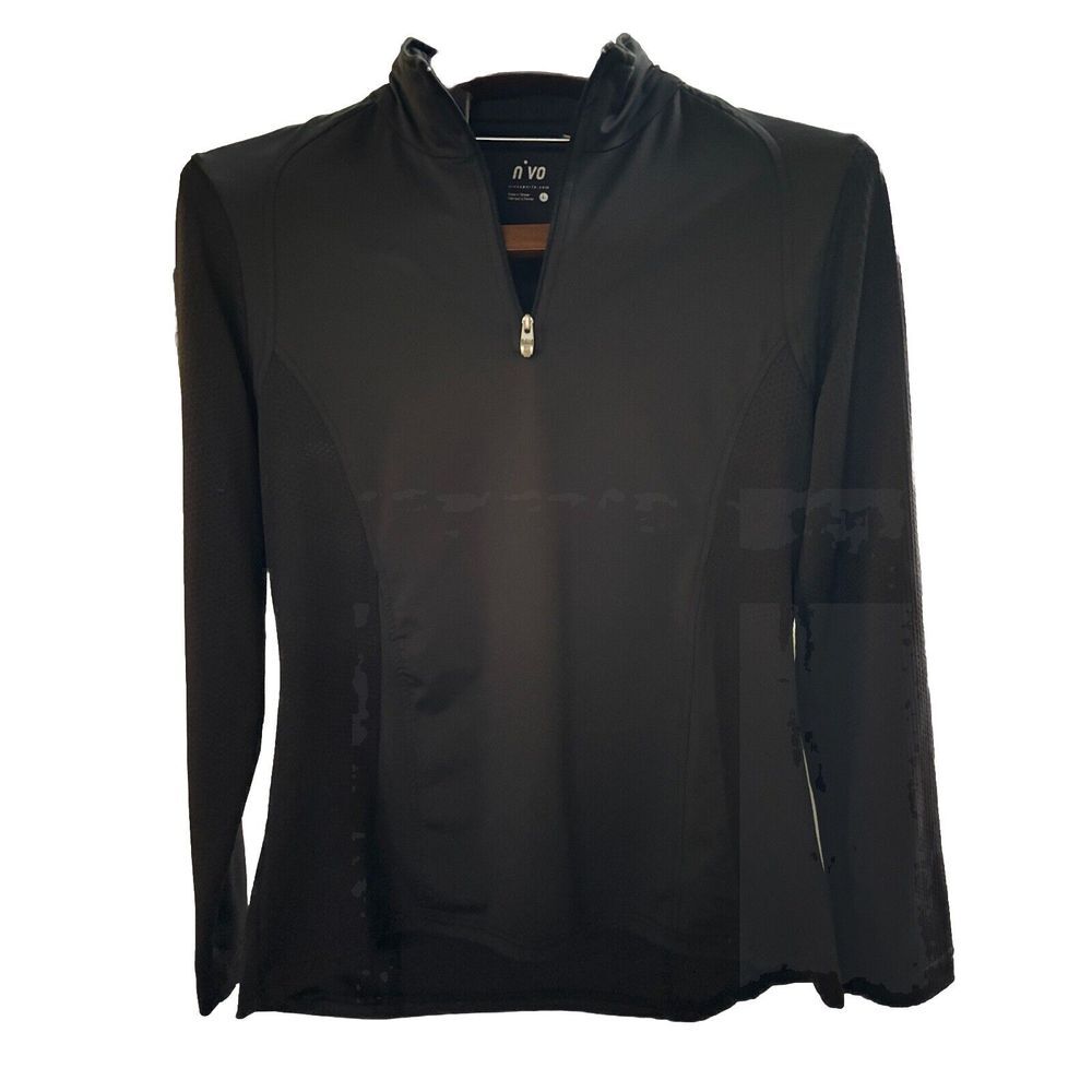 N'VO 1/4 Zip Mimosa Womens Large Long Sleeve Half‎ Zip Golf Pickleball Tennis